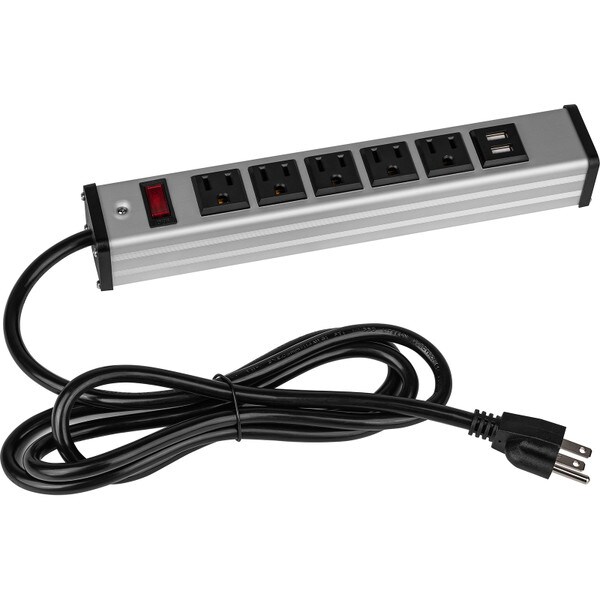 Main product image for Commercial Grade 5 Outlet Surge Power Strip with Two 125-423